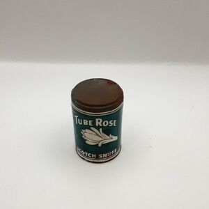Vintage Tube Rose Snuff Tin  NWT